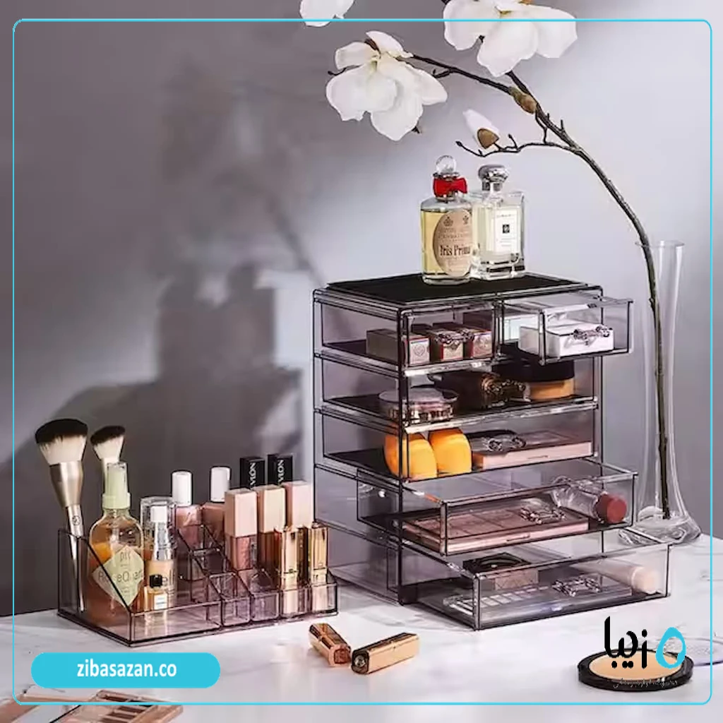 plastic makeup organizer